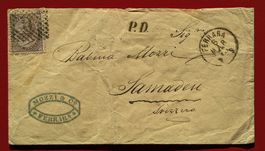 ITALIA 19 EFFIGIE VE II FERRARA CHUR SAMADEN GRAUBÜNDEN 1873