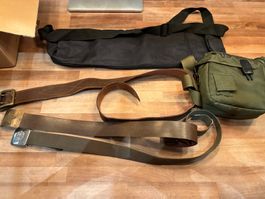 Militärgürtel Set mit US Tasche diverse Ausführungen