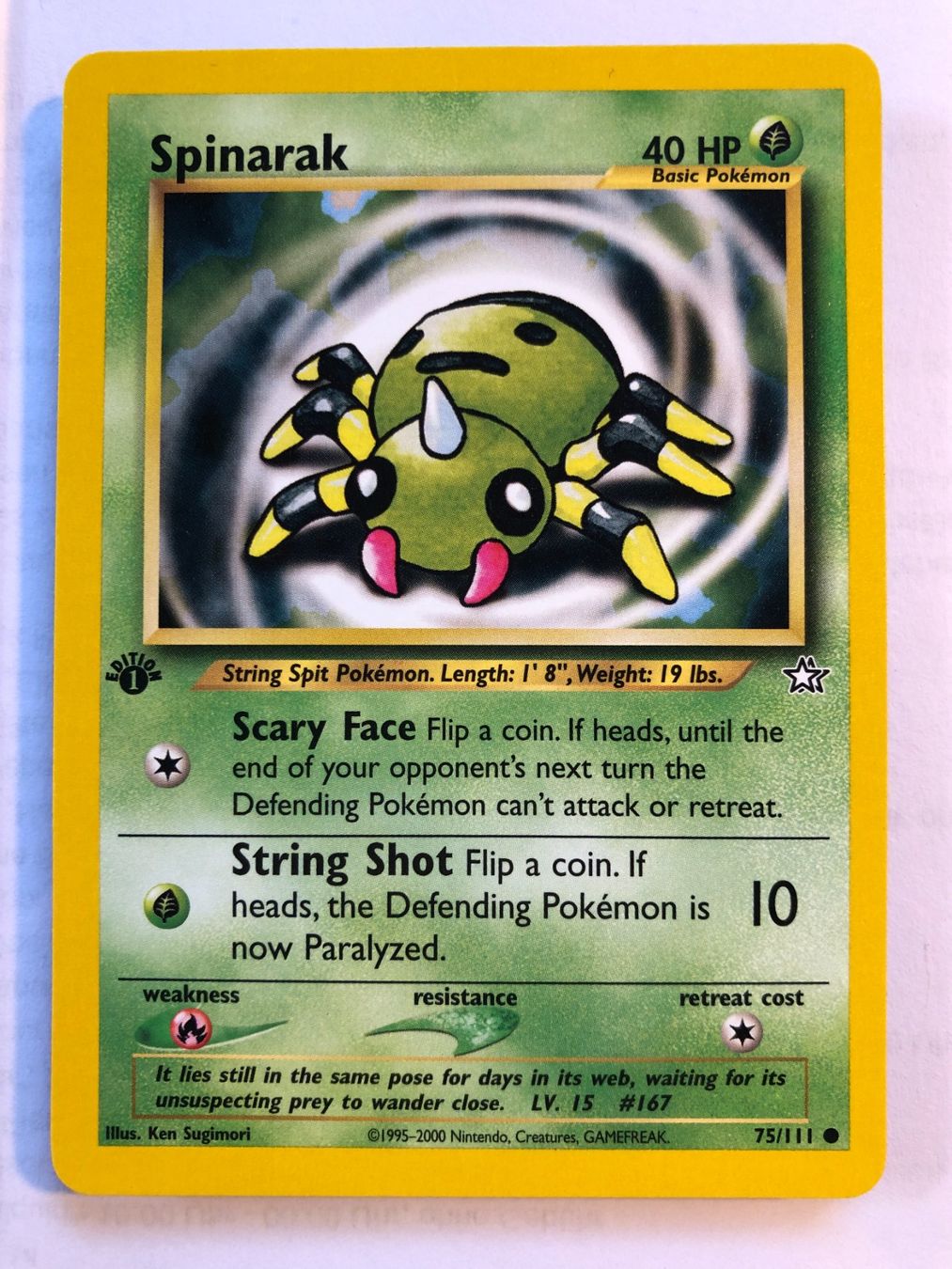 Carte collezionabili: Spinarak 1st Neo Genesis - MINT - ab 1.- – Usato da Giubiasco venduto da dan_pr8b