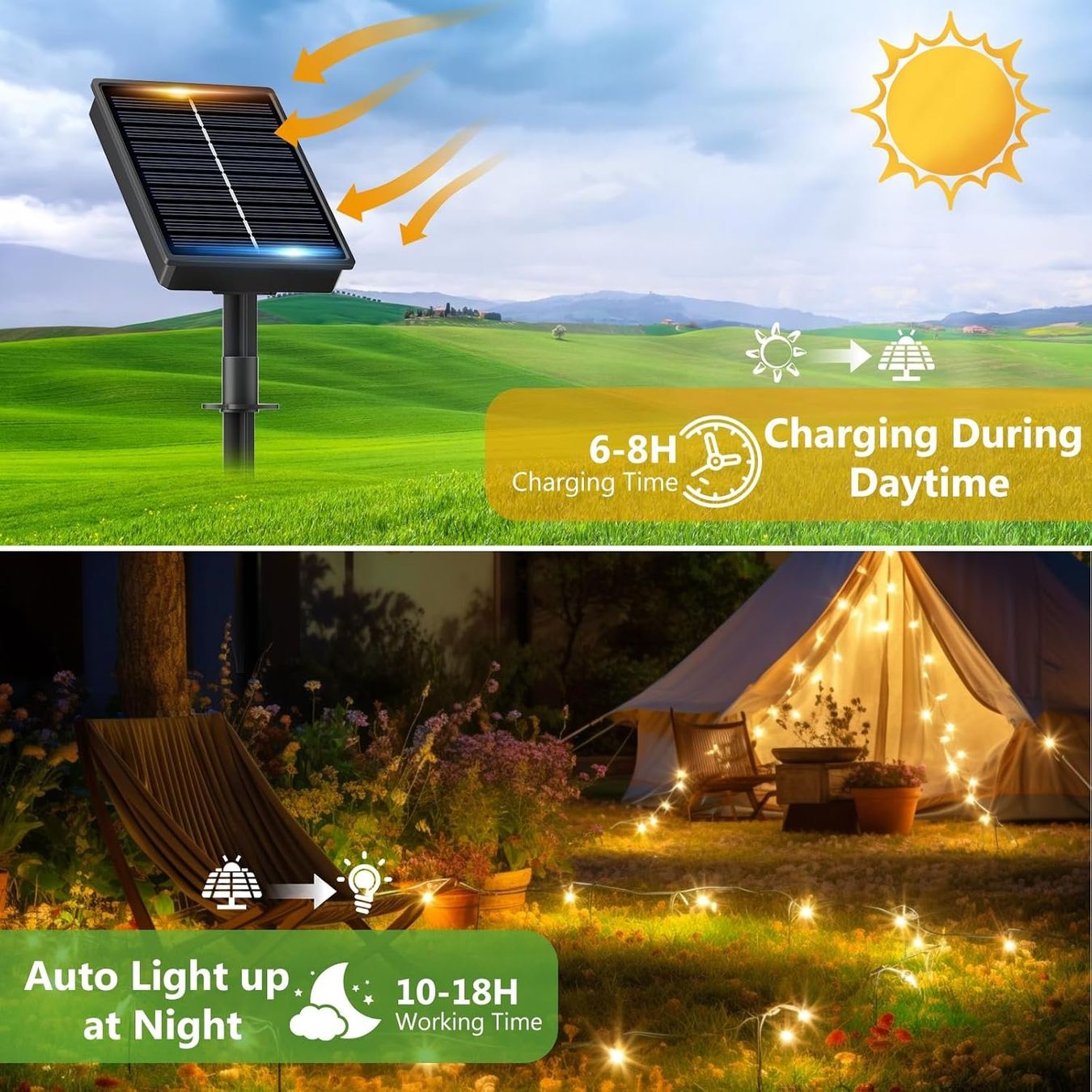 Lichterketten & Leisten: Solar Lichterkette Aussen, 3x12M 120 LED 3stk – Neu und originalverpackt aus Nuglar von SaleRitter 1