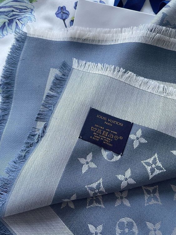 (verkauft) Louis Vuitton Schal - Denim Blau