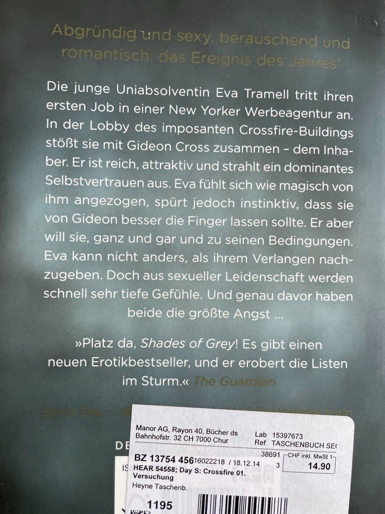 Libri: Crossfire Versuchung- Sylivia Day – Nuovo (secondo la descrizione) da Wilen b. Wollerau venduto da LastChance22 1