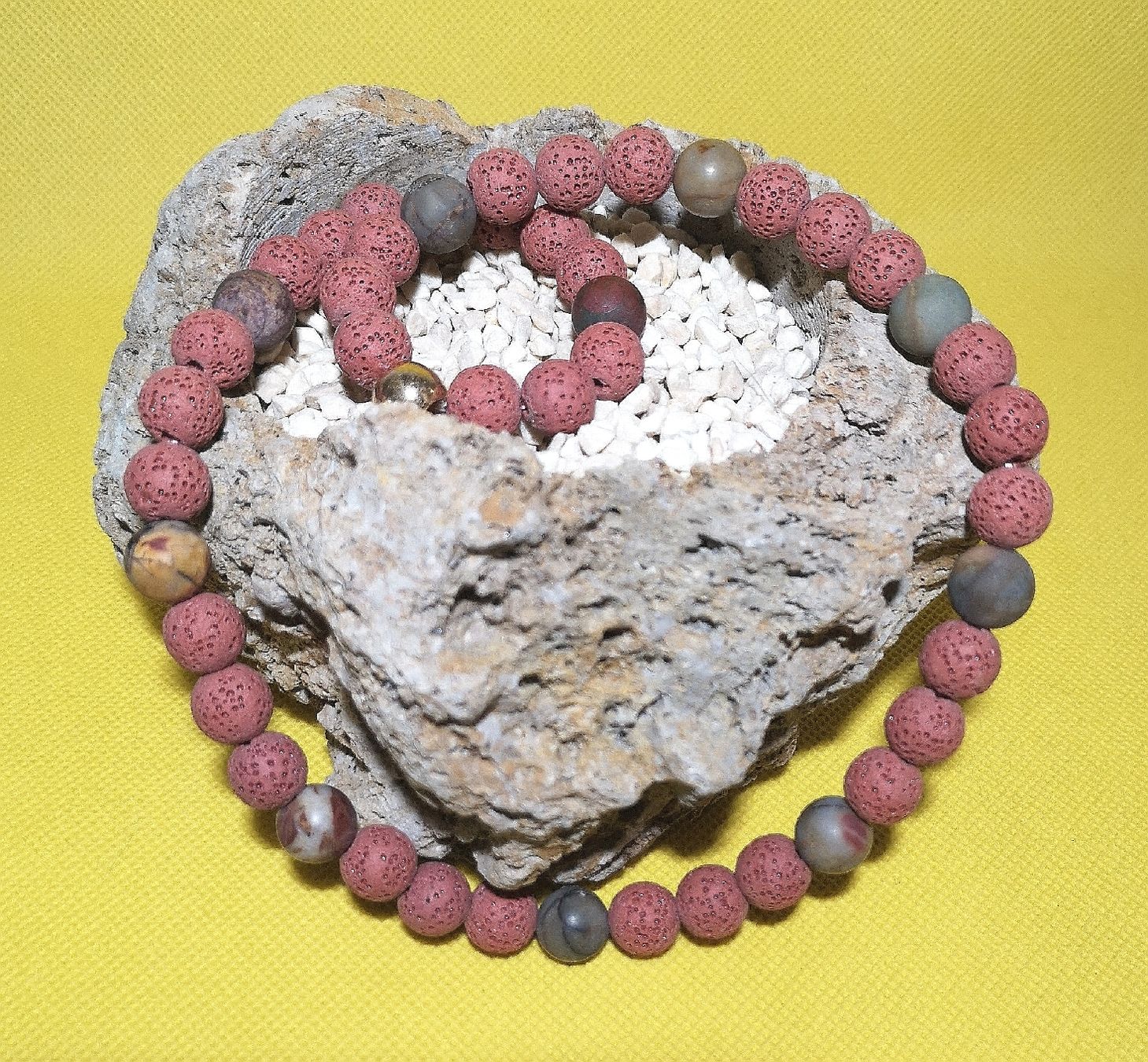 Catenine: Lava-Jaspis Steink. - Spendenaktion – Nuovo (secondo la descrizione) da Unterkulm venduto da Nachtigall 2
