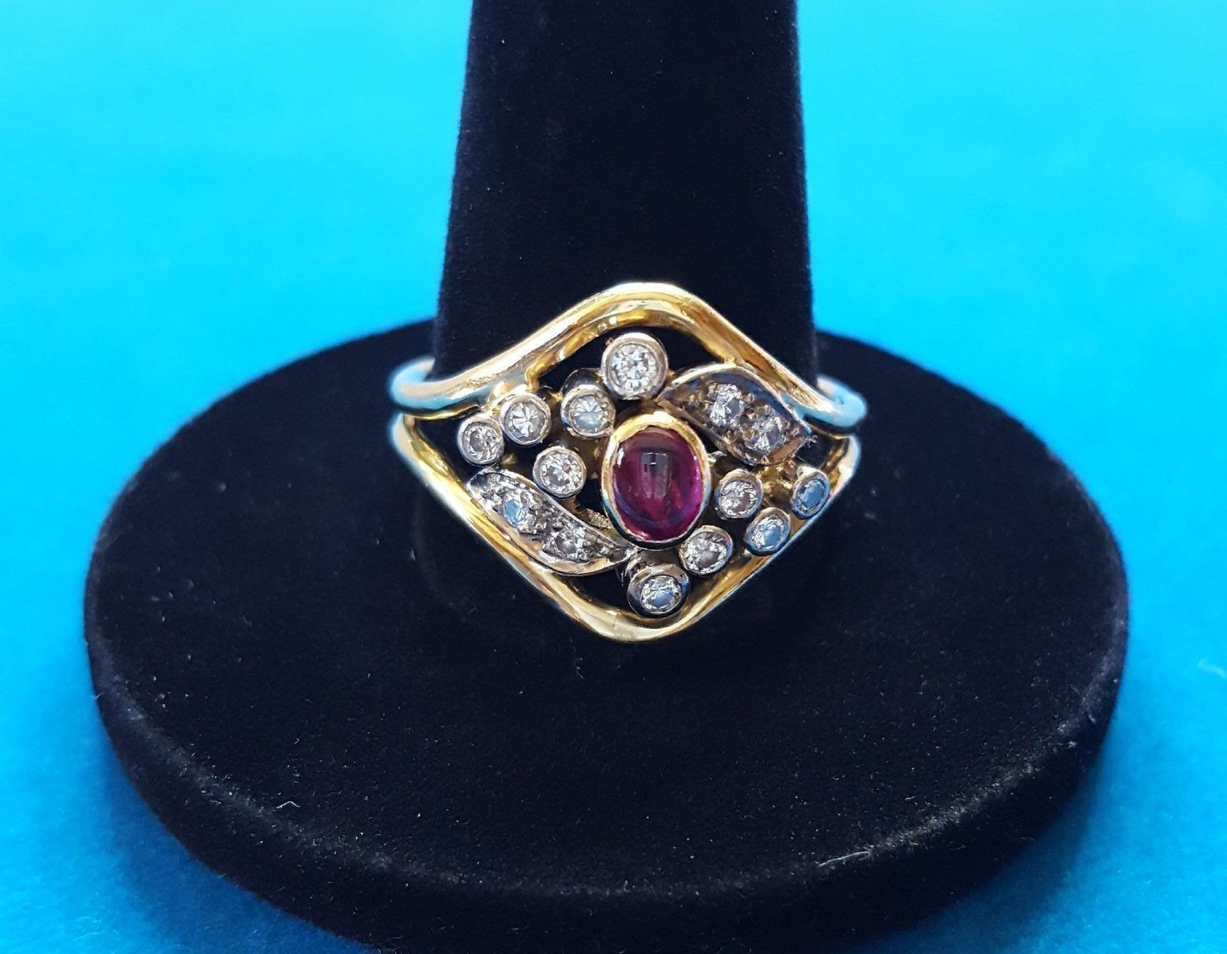 Anelli: 750 Massiv Gold Ring Mit Diamanten/Rubin – Usato da Wald ZH venduto da Aniade 3