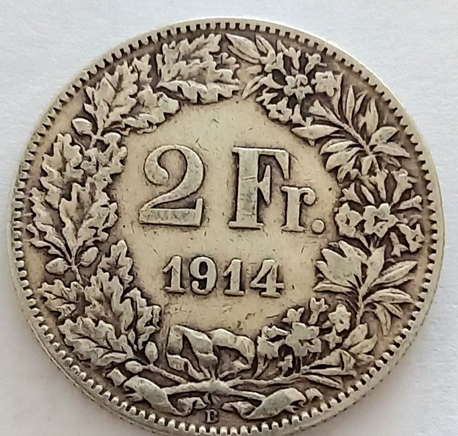 Tutti le monete: 2 fr 1914 Svizzera  – Usato da Minusio venduto da epp_cty9