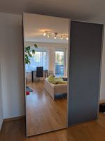Hochwertiger Schwebetür-Schrank anthrazit, 166cm x 222cm