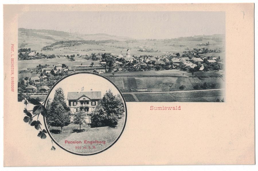 Cartoline postali: Sumiswald, Pension Engelberg, Vorläufer, vor 1900 – Usato da Frauenfeld venduto da POML