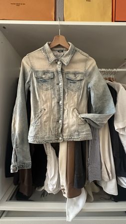 Lyla Lyla Austin Jeansjacke XS hellblau Used Look