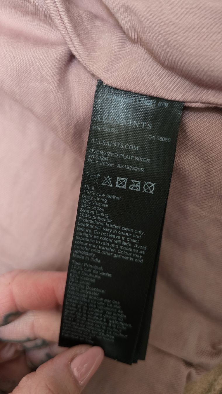 Allsaints Giacche: ALLSAINTS // Oversized LEDERJACKE in Rosa – Usato da Zürich venduto da YFG_ZH 4