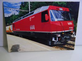 Postkarte "Rhätische Bahn Gm 4/4III 644 Lok Savognin"