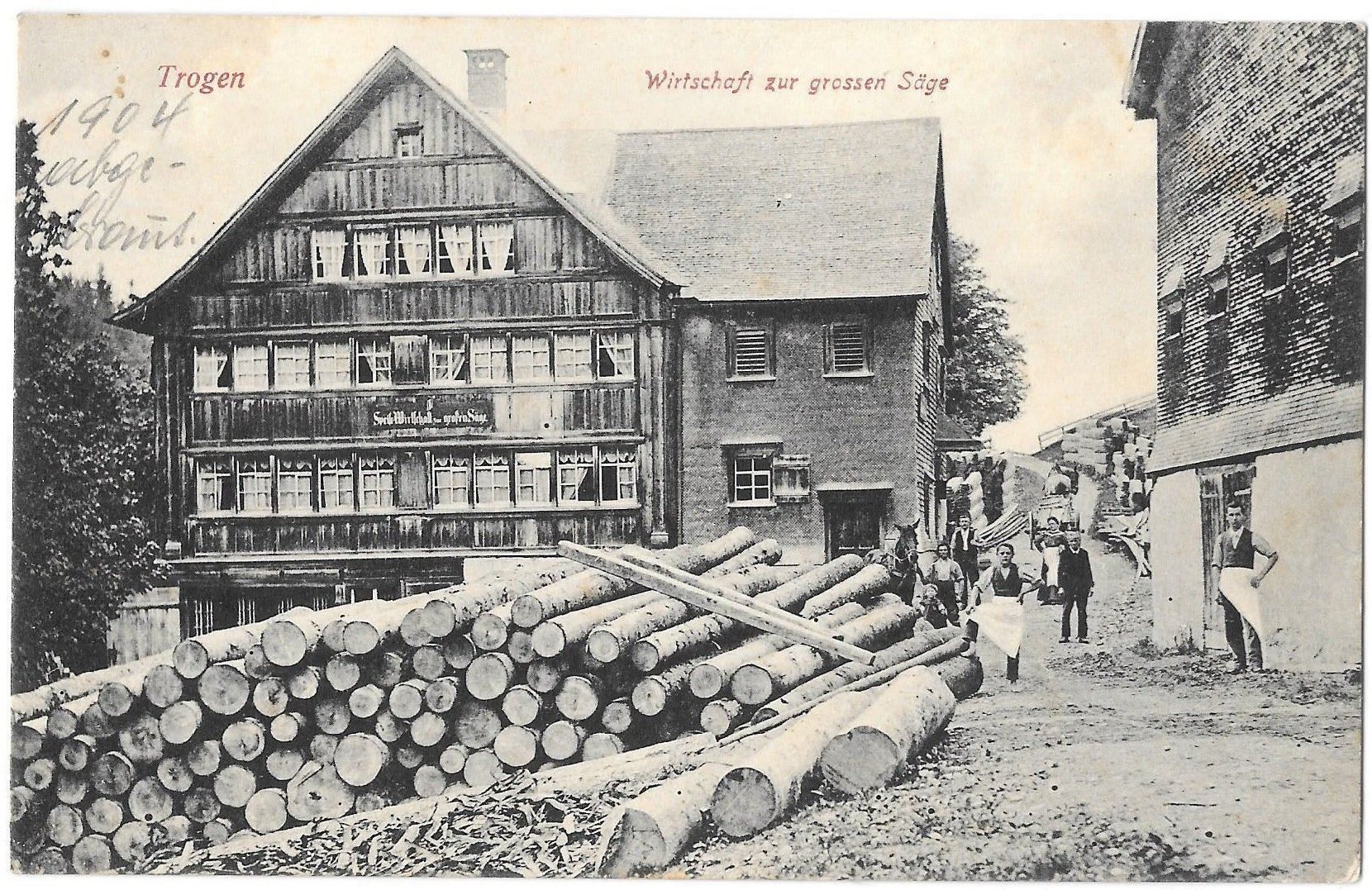 Cartes postales: Trogen Wirtschaft zur Säge – D'occasion à Olten par clotaldi