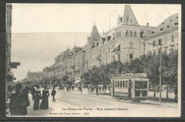 Carte P de 1907 ( La Chaux-de-Fonds / Rue Léopold-Robert )