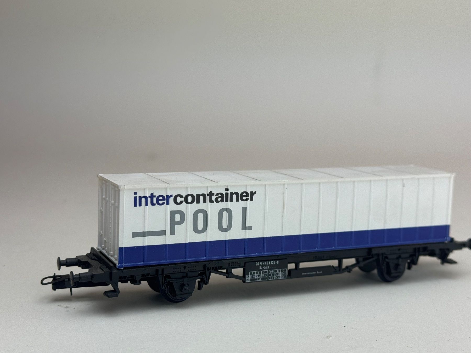 Lima Modelleisenbahnen: HR- Lima Containertragwagen Inter Container – Gebraucht aus Elm von Wikmtz