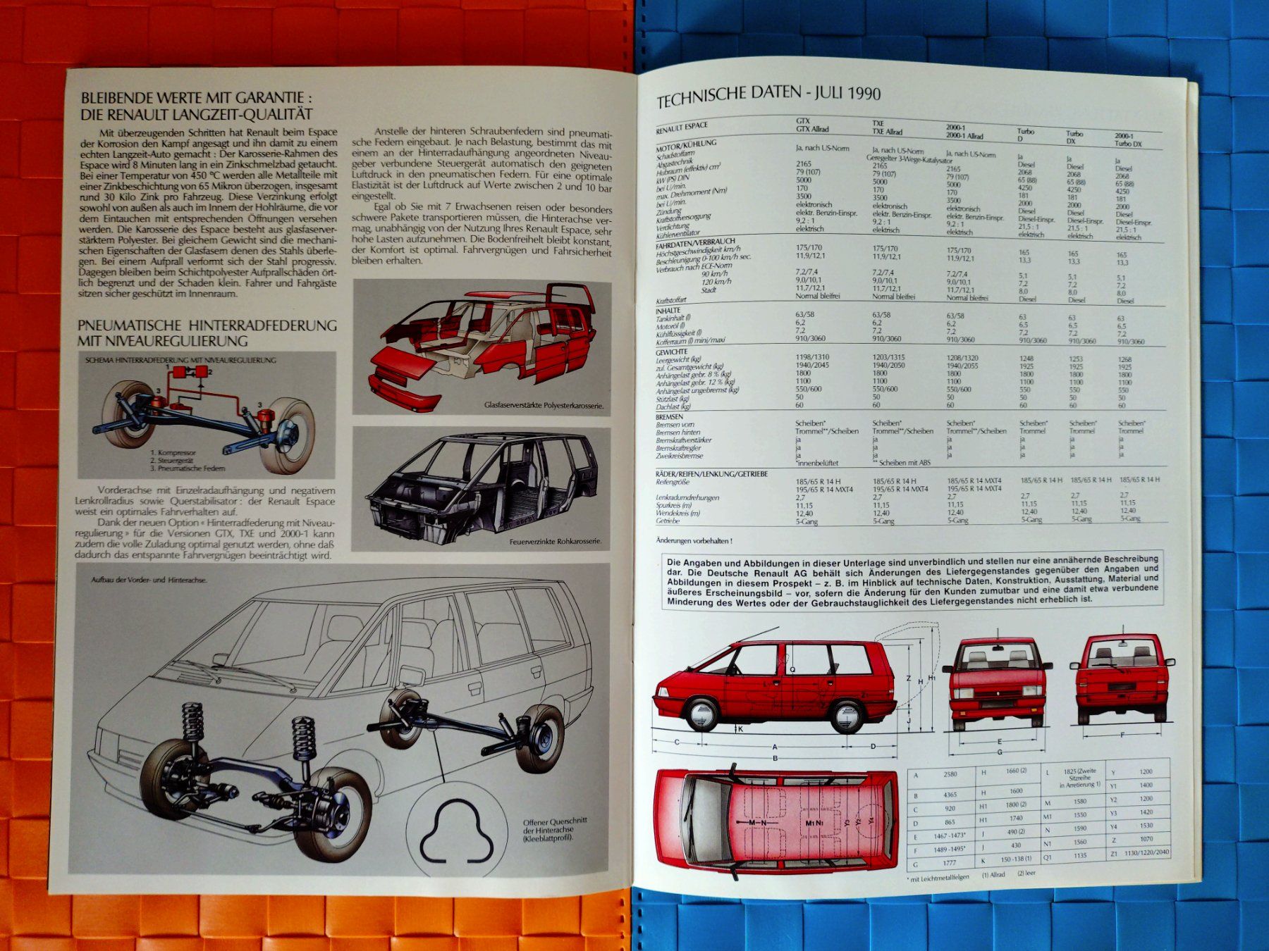 Riviste & Magazine: RENAULT ESPACE 1990 - Prospekt / Katalog – Usato da Viganello venduto da CARLiteratur 7