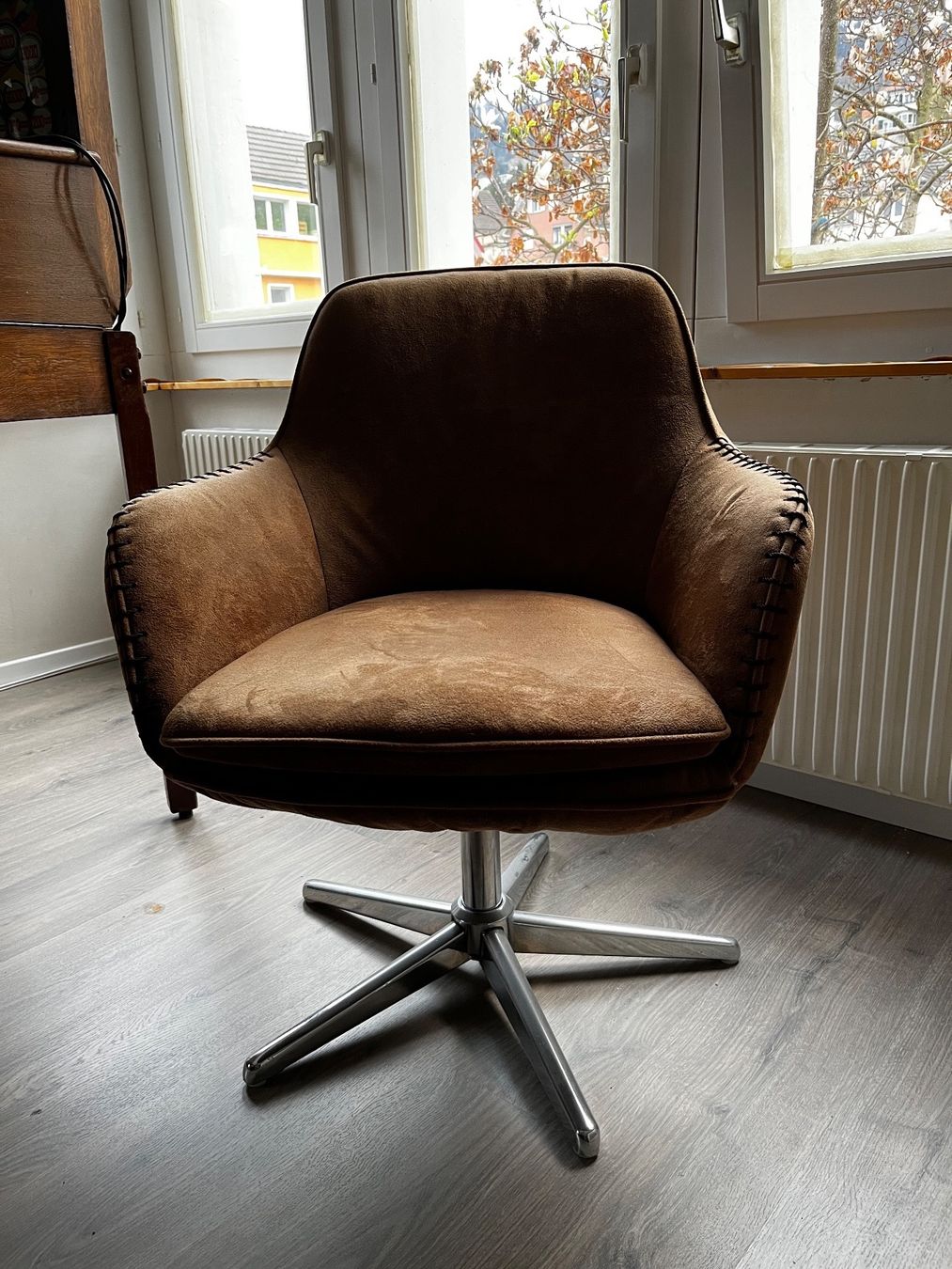 Maisons du monde Sedie: Bürostuhl Wildlederimitat, braun – Usato da Adliswil venduto da Frees01 1