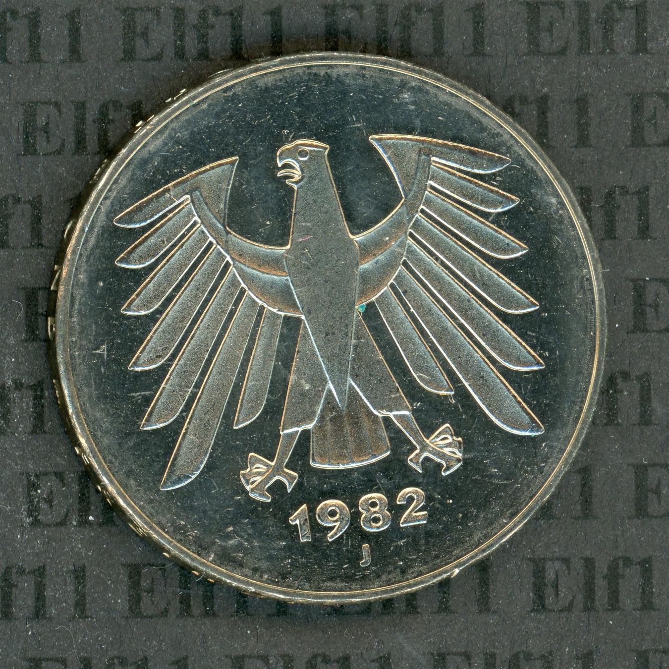 Tutti le monete: DEM___5.00 1982J unz 5 Deutsche Mark – Nuovo (secondo la descrizione) da Widnau venduto da Elf11
