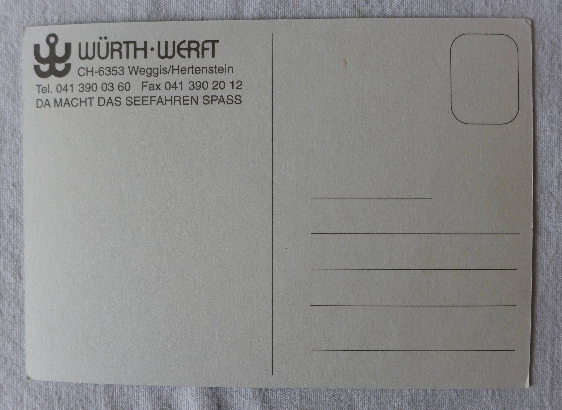 Cartes postales: AK Partyboot MS SEEBÄR, Würth-Werft Weggis – D'occasion à Wallisellen par aloa09 1