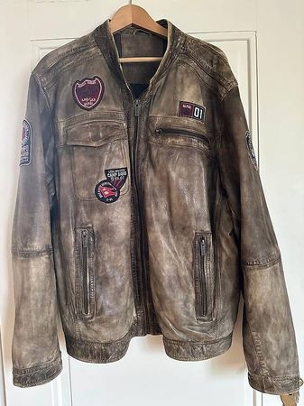 Bomberlederjacke Camp David XXL