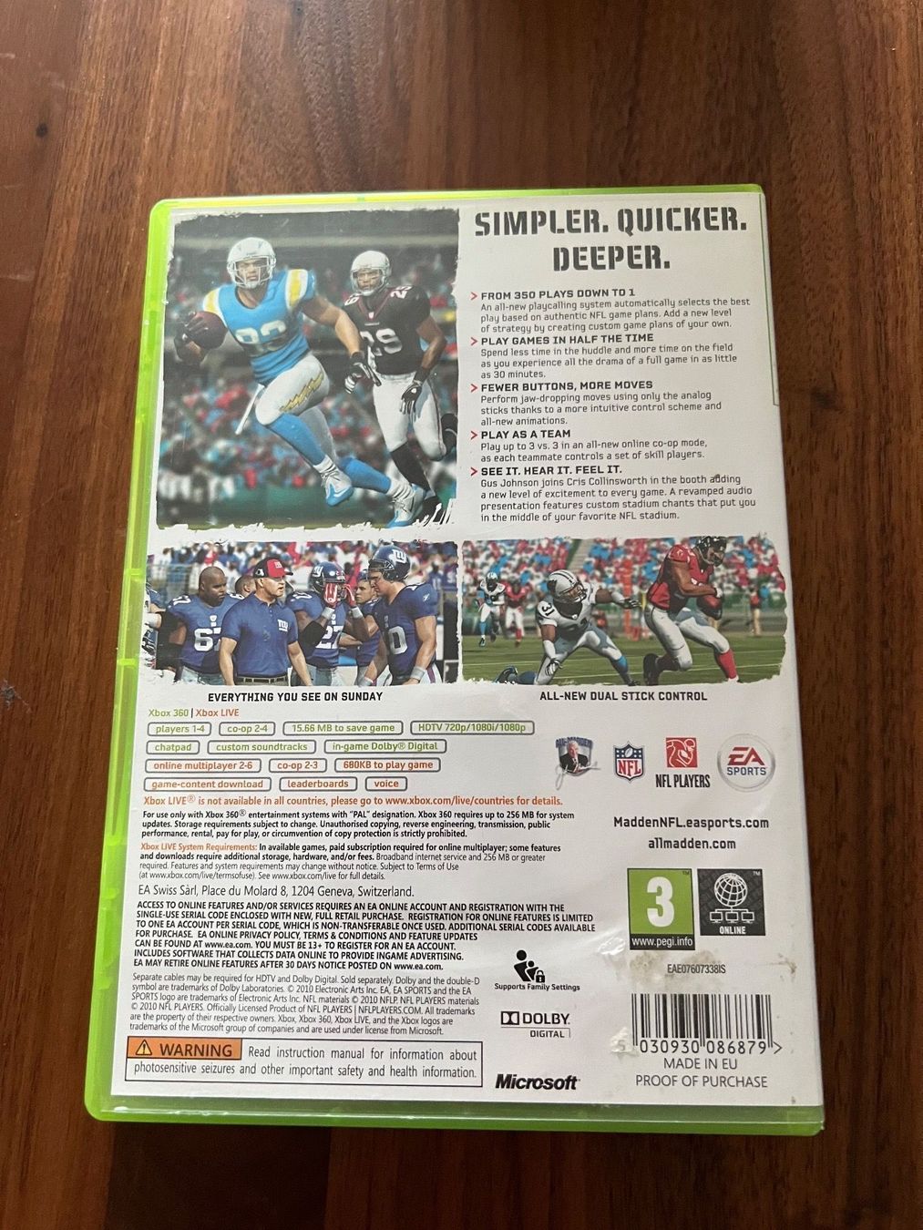 NFL Giochi: Madden NFL 11 Xbox 360 – Usato da Dübendorf venduto da CellarSeller 1