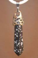 Halskette Y-627 – Säule – Schneeflocken Obsidian – Anhänger