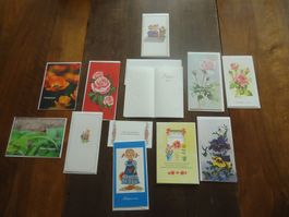 Cartes de voeux vintage diverses (12 pièces)