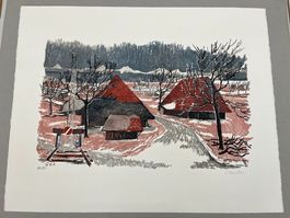 WILHELM LIECHTI LITHOGRAPHIE SIGNIERT NUMMERIERT