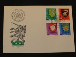 Pro Juventute FDC 1979 Nr. 269 - 272 Gemeindewappen