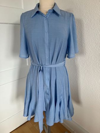 Kilky Paris Damen Kleid in Gr. L, Hellblau, NEU