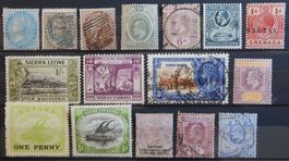 Britische Kolonien Lot mit alten Werten IV