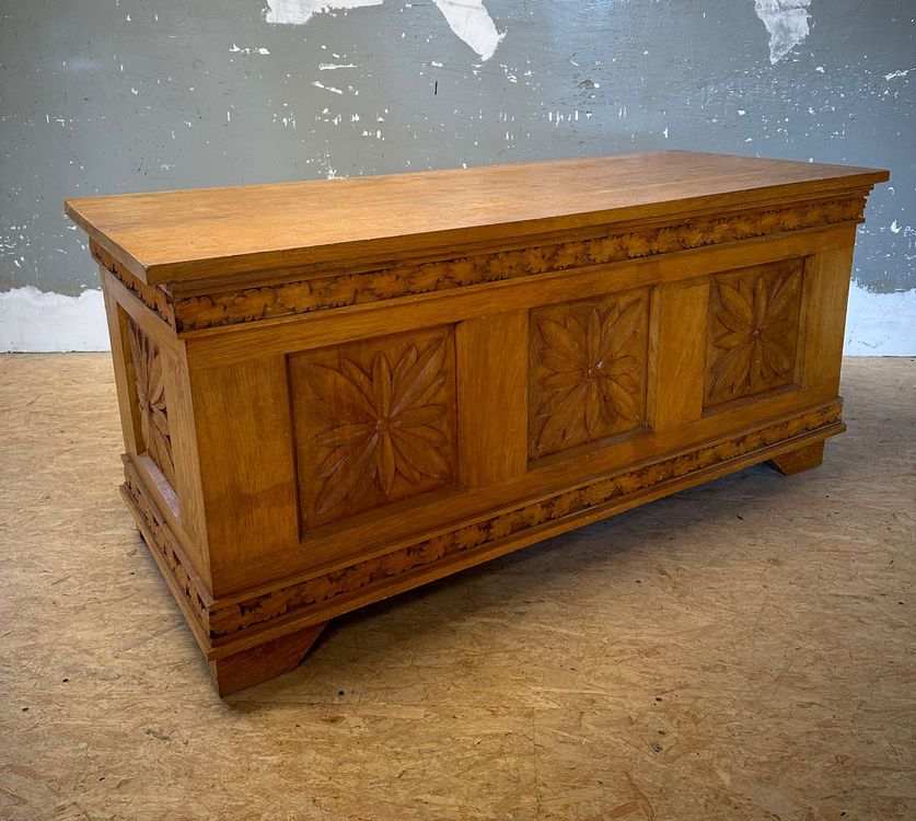 Coffre En Bois Massif Recyclé Grand Modèle - 90 X 45 X 45 Cm, Loquet Métal | Déco Rangement Salon Chambre - 10