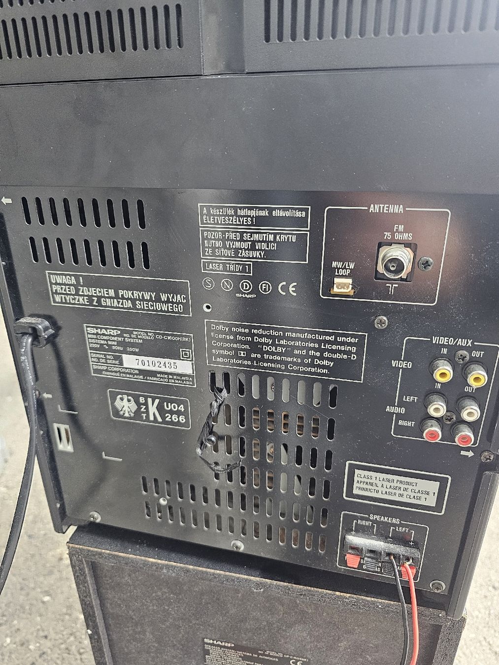 Radio: Sharp Kompaktanlage CP-C1601BK 100W + 100W – Difettoso da Zürich venduto da -iwan- 2