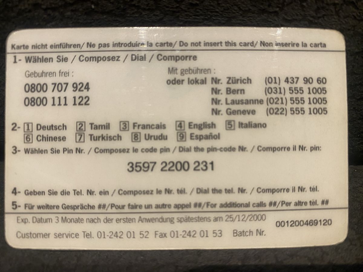 Telefon- & Taxkarten: Carte – Gebraucht aus Lausanne von babacard10 1