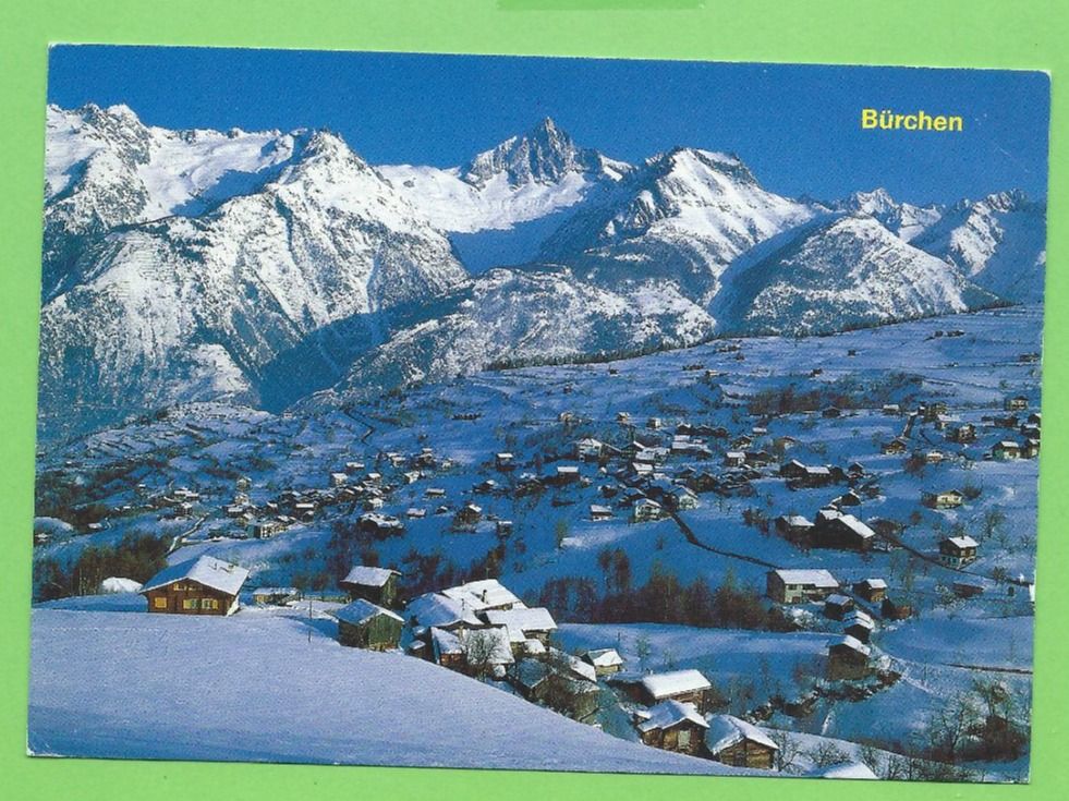 Cartoline postali: Bürchen, Wallis, Bietschhorn – Usato da Zürich venduto da t24_de
