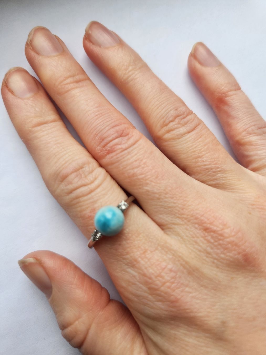 Anelli: Silberring 925er mit Larimar, Grösse verstellbar neu – Nuovo (secondo la descrizione) da St. Gallen venduto da GIULESGG