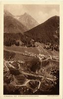 CURAGLIA mit Strassenserpentinen, Phot. C. Lang Chur