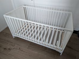 Babybett 70x140 inkl. Matratze, Fixleintücher