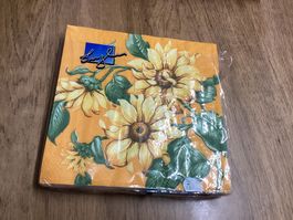 Sonnenblumen Servietten, neu, 3-lagig, Z&W