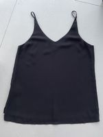 Elegantes Seidentop, schwarz, Grösse S