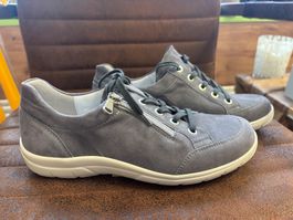 Graue Semler Sneaker Komfort aus Veloursleder / Gr.38 NEU!