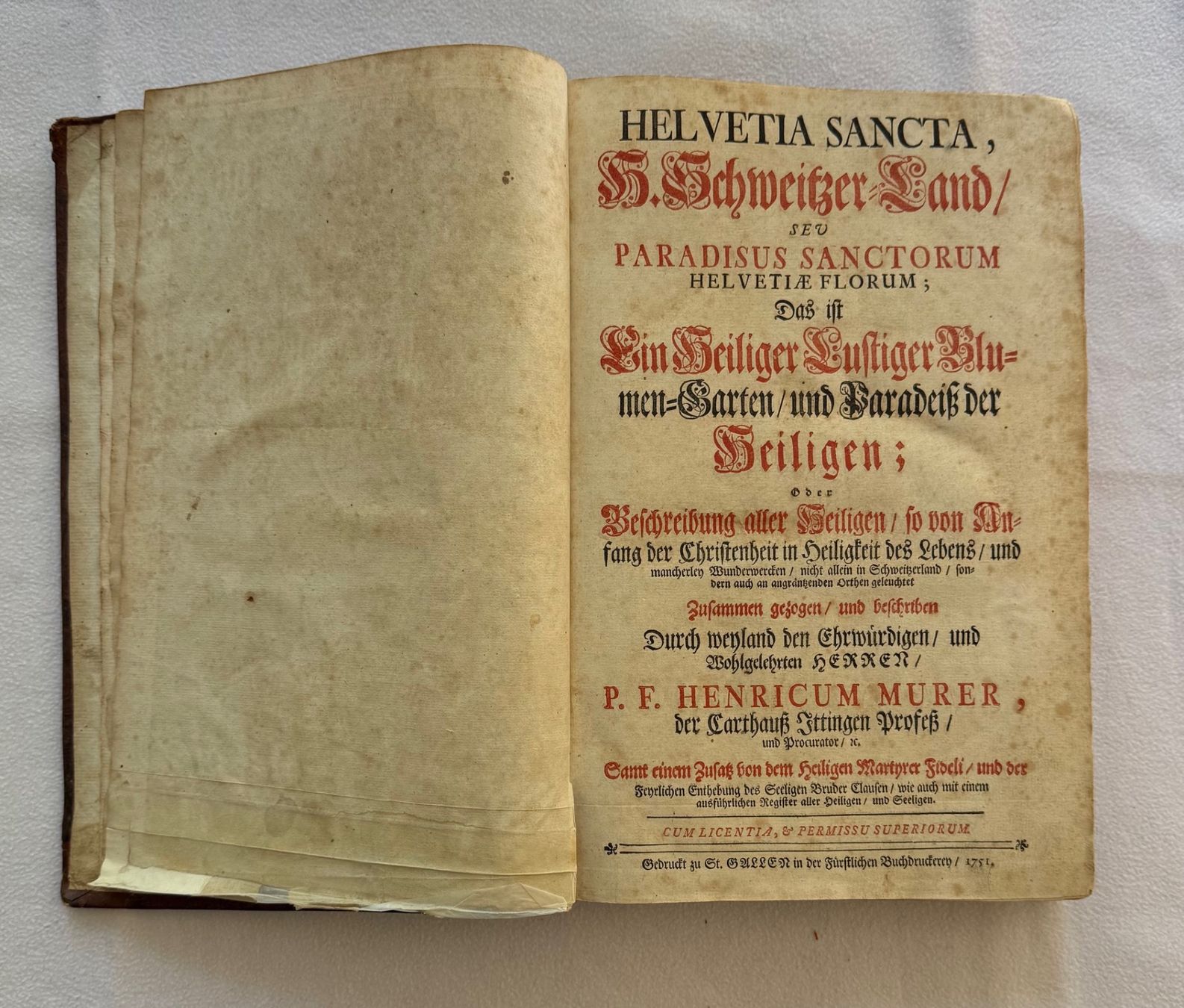 Libri: Helvetia Sancta 1751 – Usato da Bern venduto da xberg36