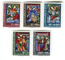 Briefmarken "Weihnachten". Luxemburg.