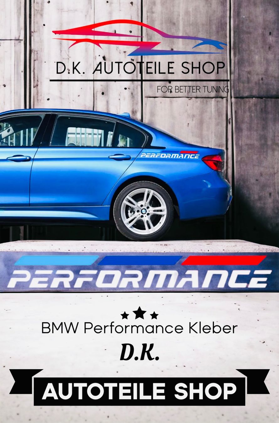 Sticker: BMW M Performance Kleber 50 cm Lang Silberweiss NEU – Nuovo e nell'imballaggio originale da Balsthal venduto da D.K.Autoteile8