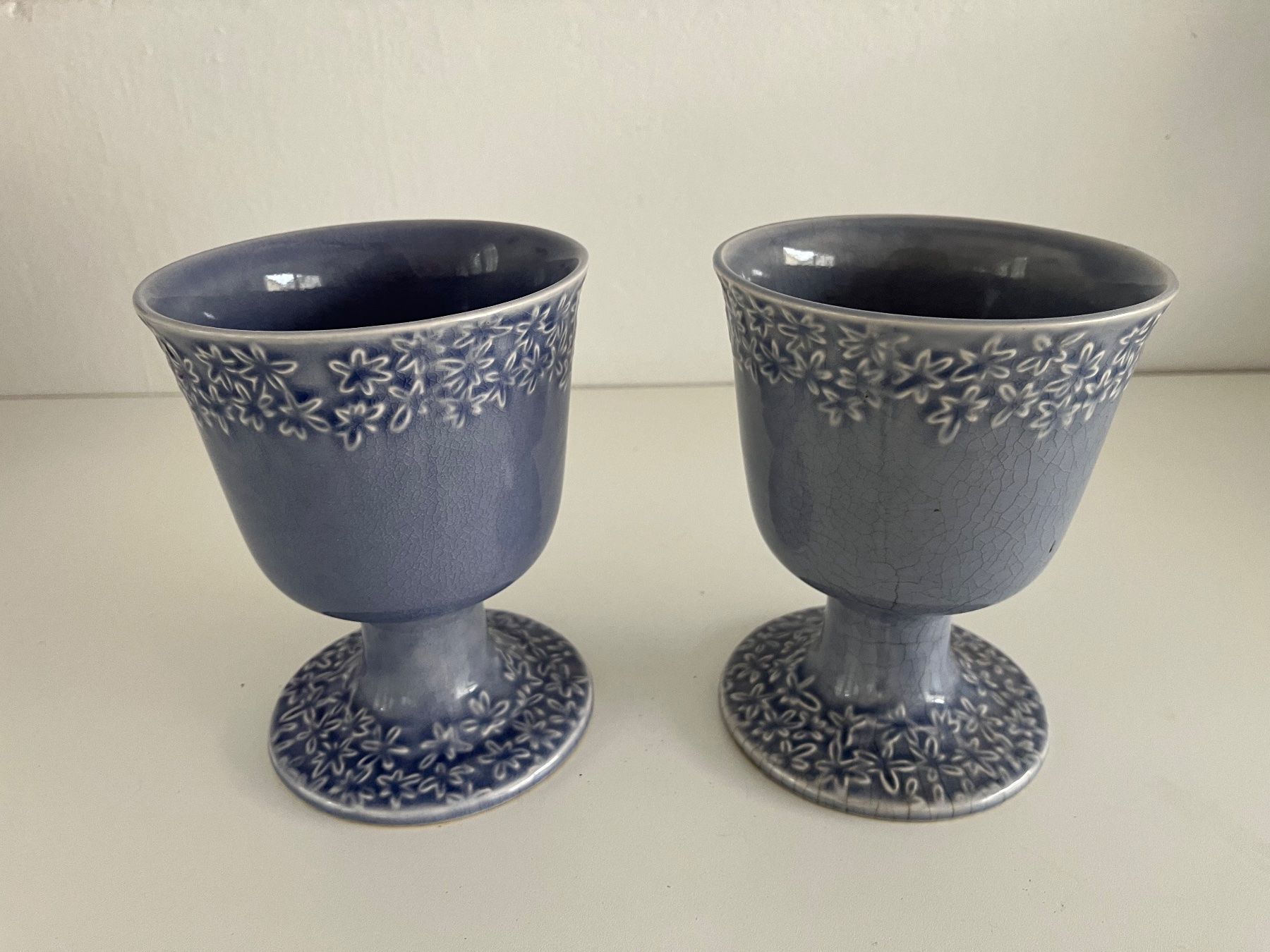 Tutte le decorazioni: 2Stk. Kelche aus Keramik, glasiert, lila – Usato da Wetzikon ZH venduto da seli03 2
