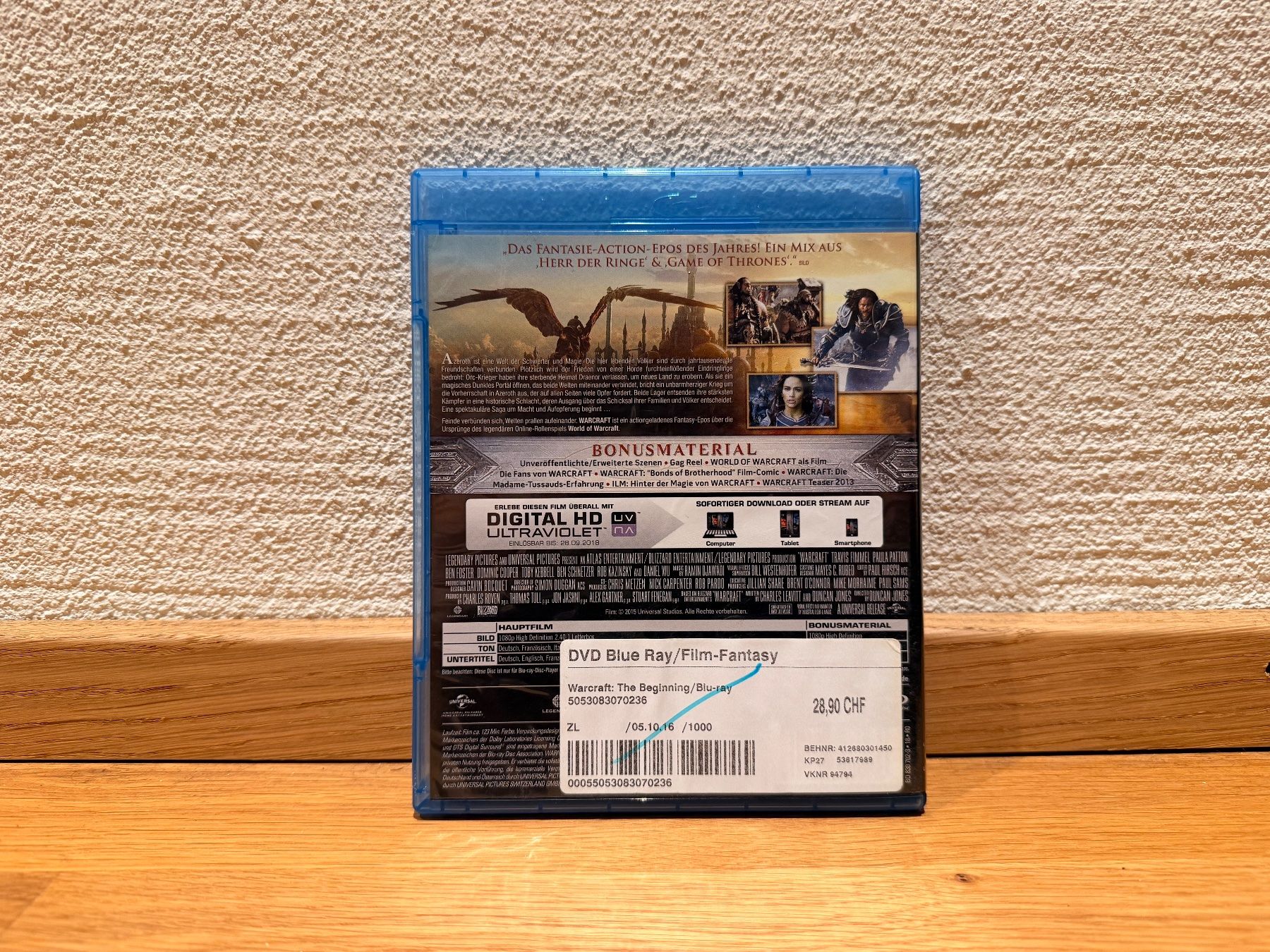 Tutti i DVDs: Warcraft: The Beginning (2016) – Usato da Reinach BL venduto da Graphix 1