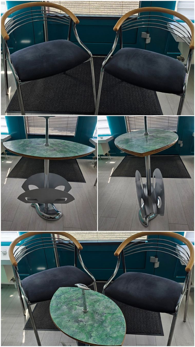 Set di tavolo e panche: 2 Stühle und 1 Bistrotisch – Nuovo (secondo la descrizione) da Widnau venduto da Schurlibua