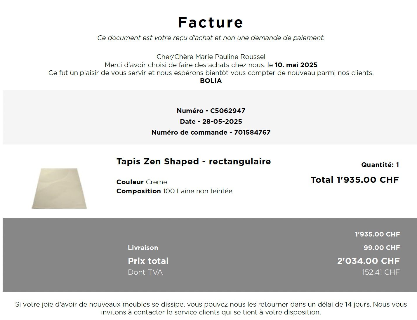 Bolia Teppiche: Tapis Bolia (Zen Rectangulaire) – Gebraucht aus Zürich von mpa_bd2d 1