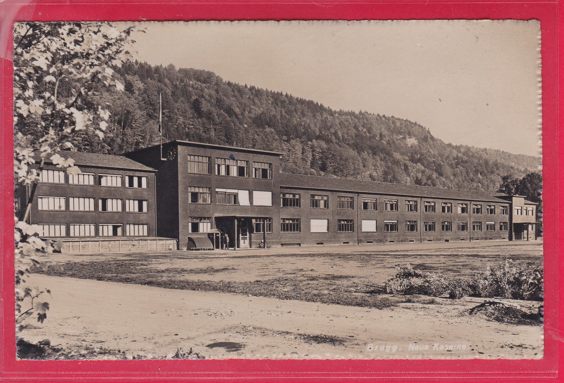 Cartoline postali: BRUGG, NEUE KASERNE, MILITÄRPOST – Usato da Oberrieden venduto da Gebirgsstelze