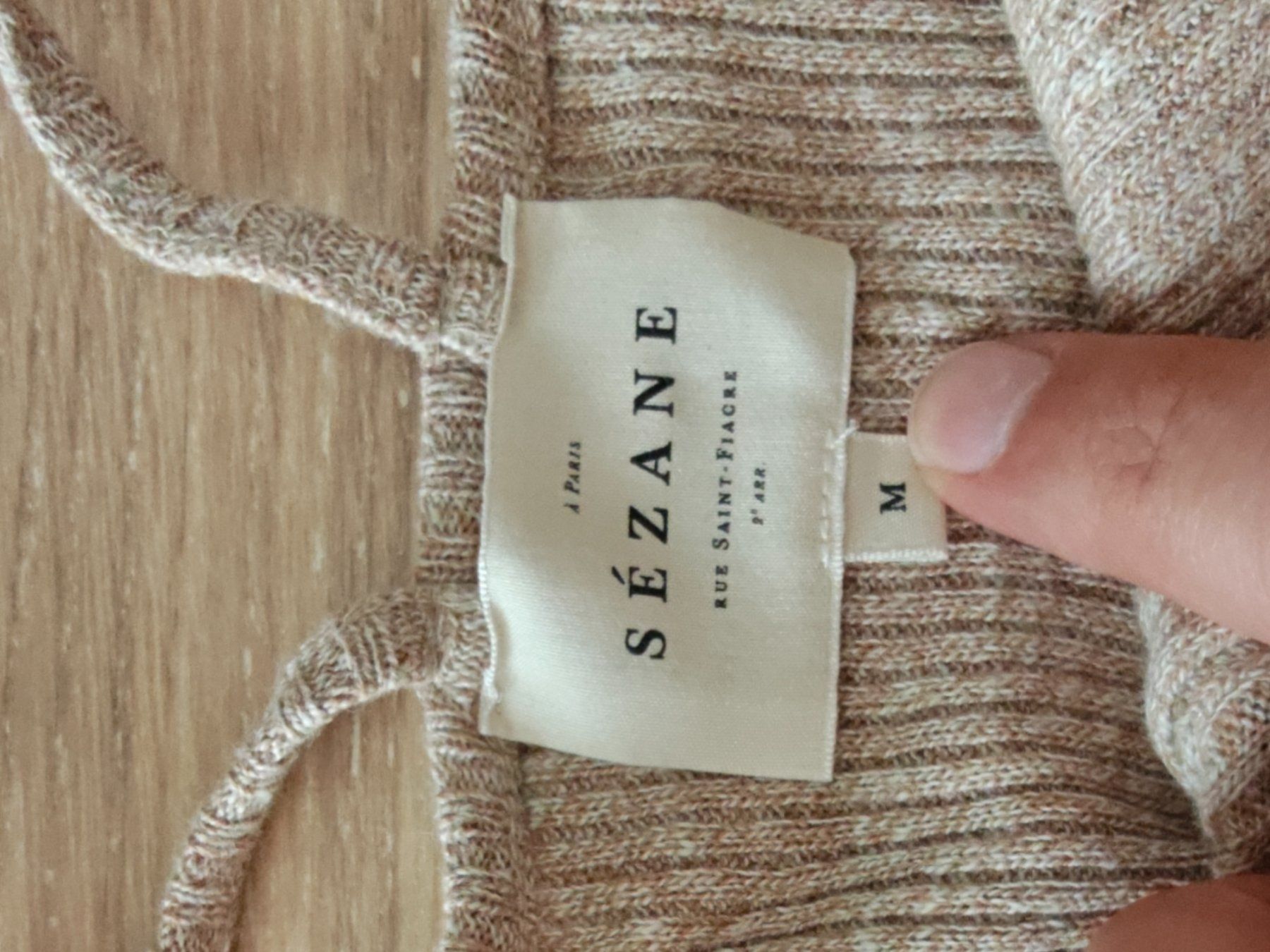 Tops: Sezane Top Rippstrick Beige, Gr. M – Gebraucht aus Hedingen von muse10 1