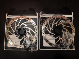 2x Shimano Disc Brake Rotors 203mm good condition