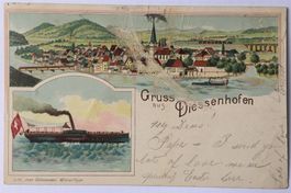 LITHO Gruss aus DIESSENHOFEN 1900
